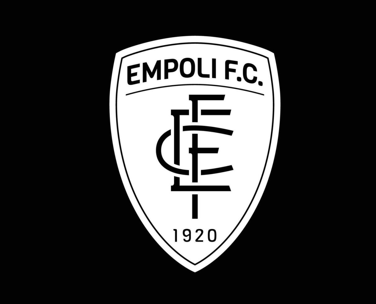 empoli club símbolo logo blanco serie un fútbol americano calcio Italia resumen diseño vector ilustración con negro antecedentes