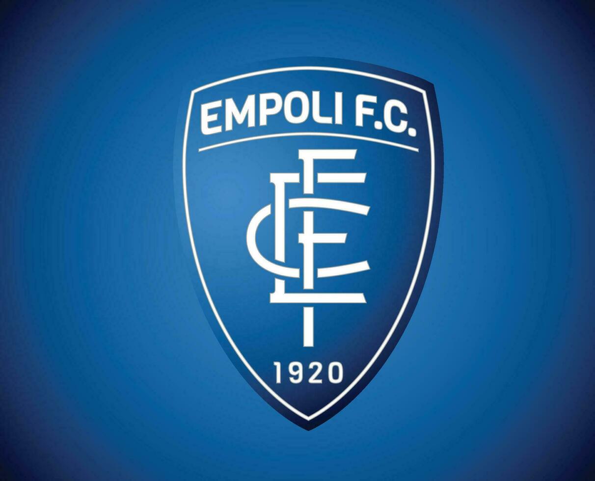 empoli club símbolo logo serie un fútbol americano calcio Italia resumen diseño vector ilustración con azul antecedentes