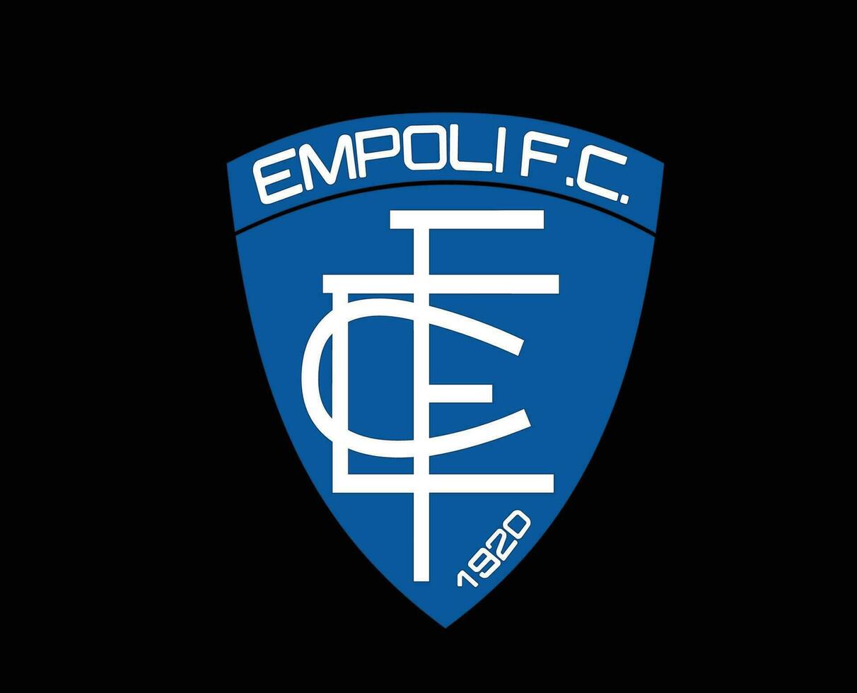 Empoli Club Logo Symbol Serie A Football Calcio Italy Abstract Design Vector Illustration With Black Background