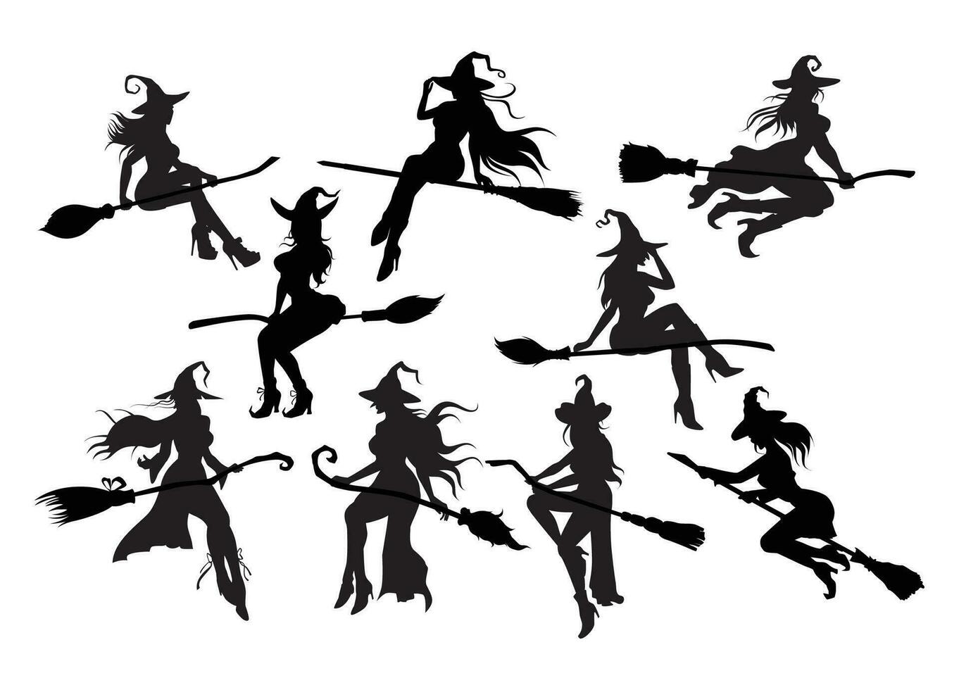 itches flying on a broomstick vector
