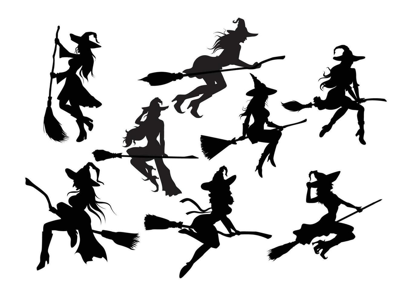 itches flying on a broomstick vector