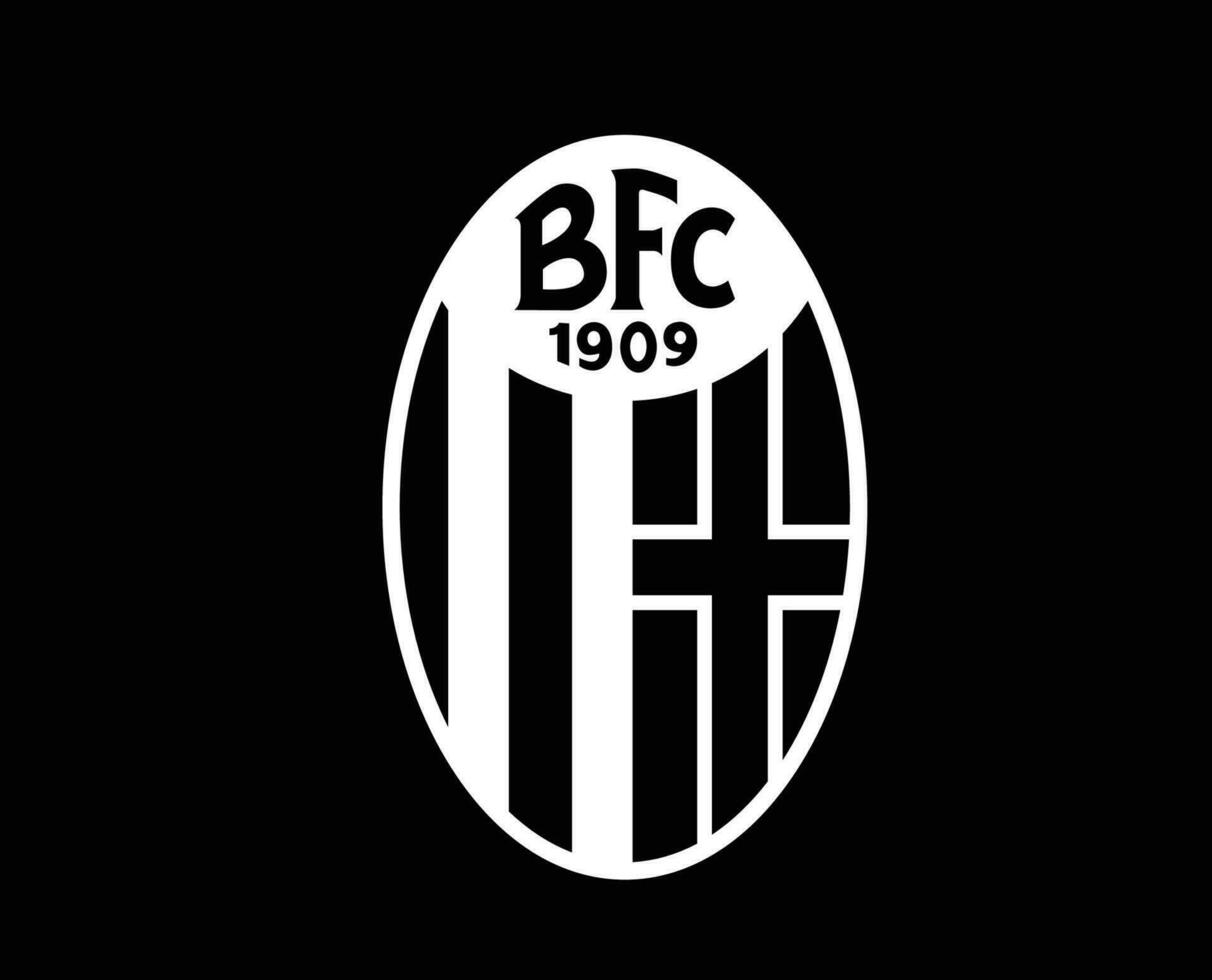 fc Bolonia club símbolo logo blanco serie un fútbol americano calcio Italia resumen diseño vector ilustración con negro antecedentes