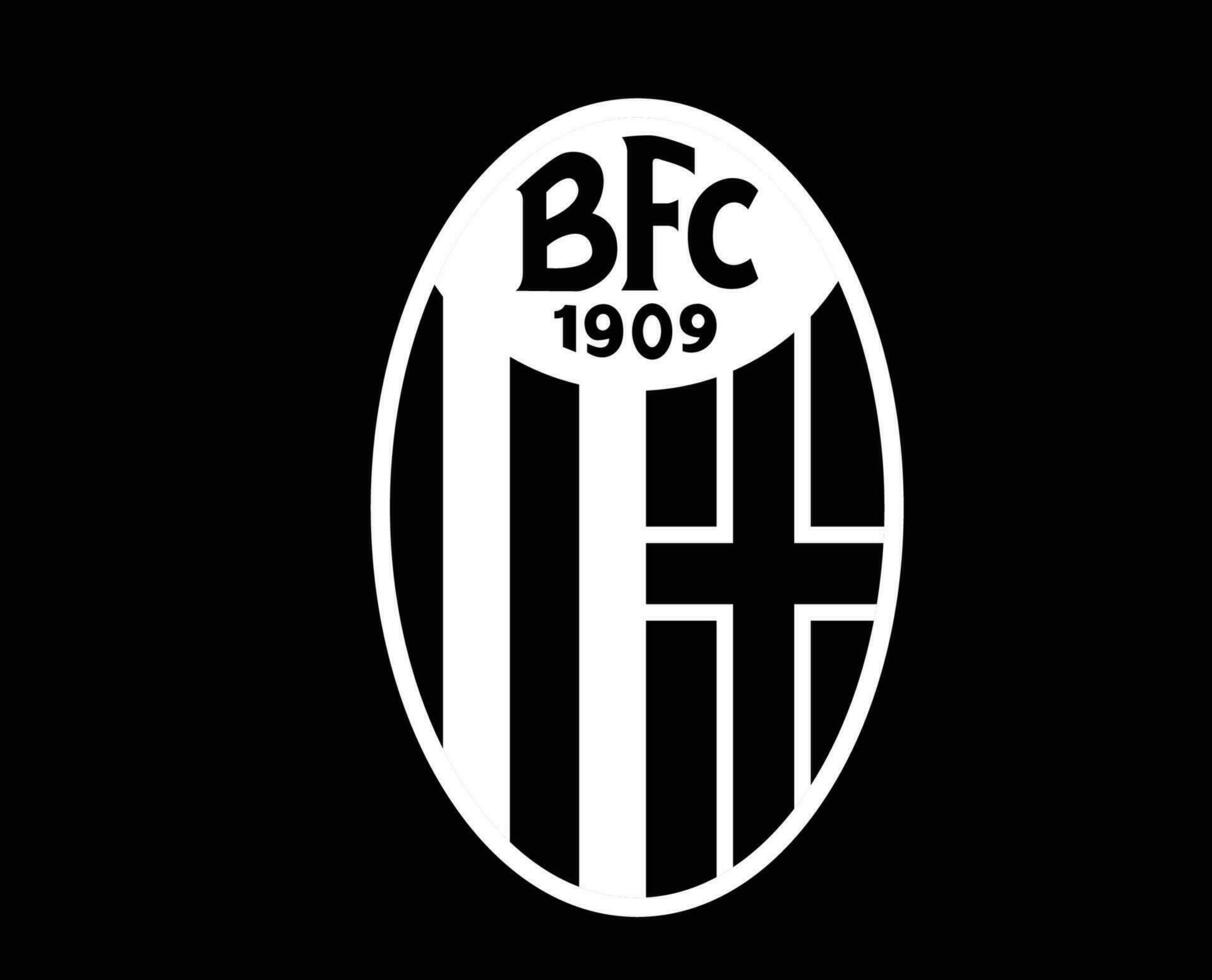 fc Bolonia club logo símbolo blanco serie un fútbol americano calcio Italia resumen diseño vector ilustración con negro antecedentes