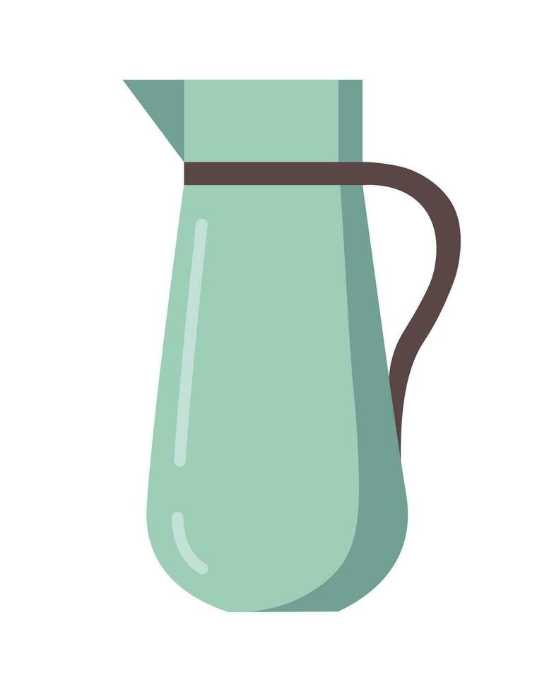 un sencillo jarra para bebidas en un plano estilo. objetos son repintado vector