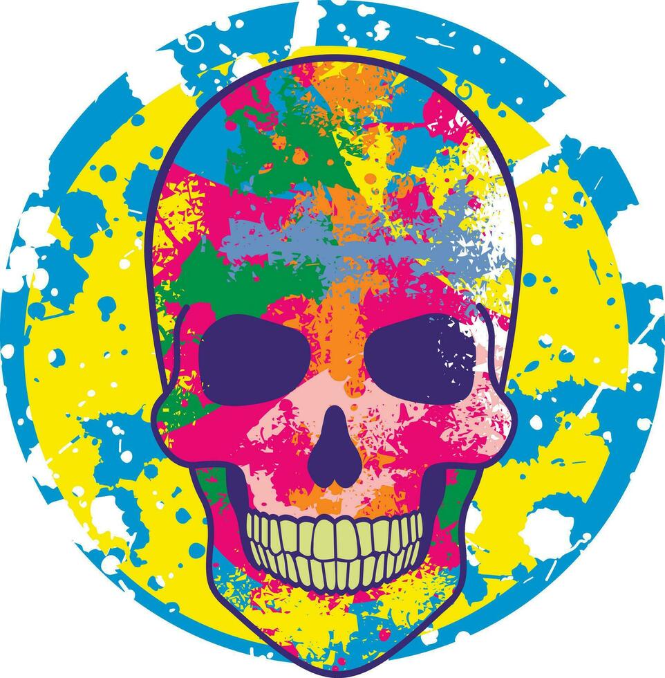 Gothic sign with skull, grunge vintage design t shirts vector