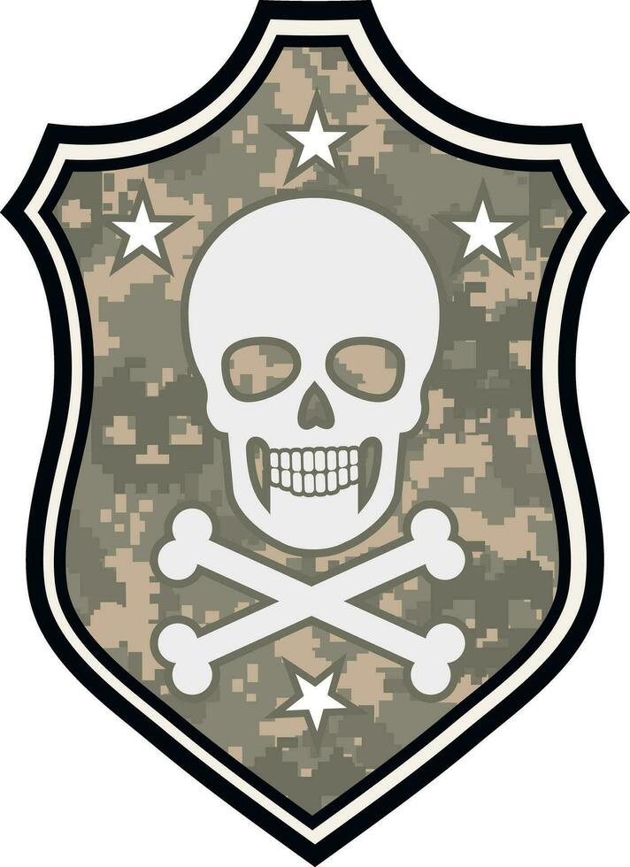 militar firmar con cráneo, grunge Clásico diseño t camisas vector