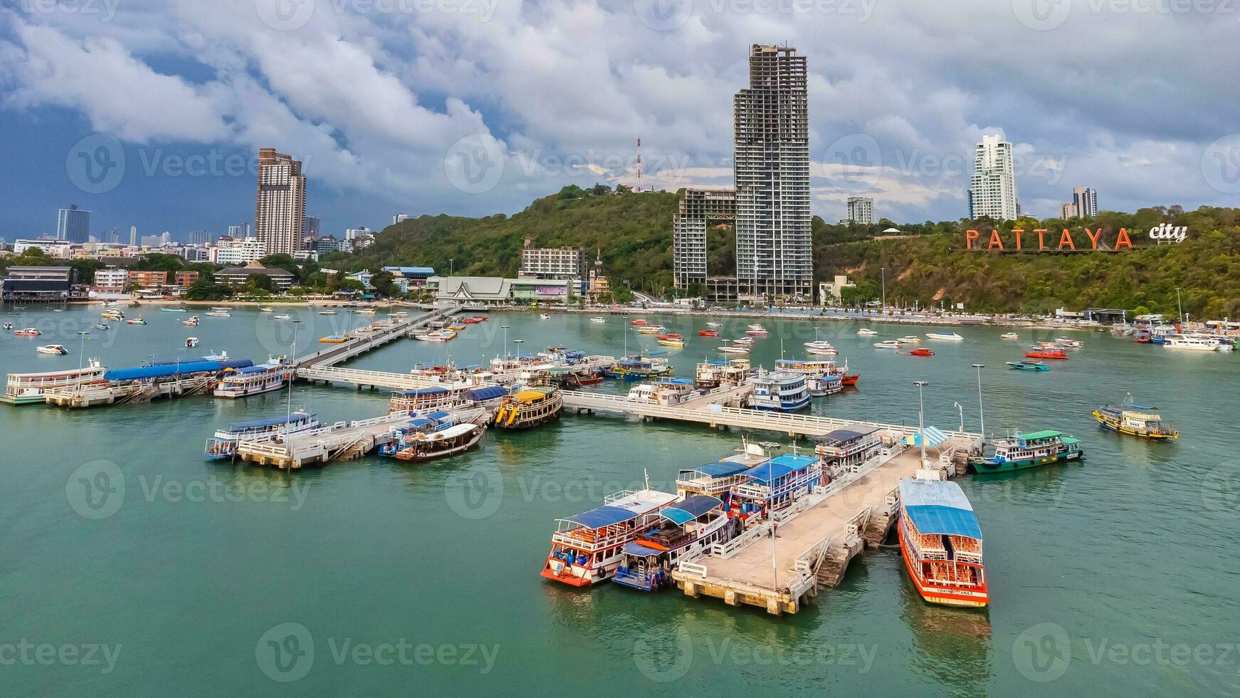 Aerial view of Pattaya , Thailand photo