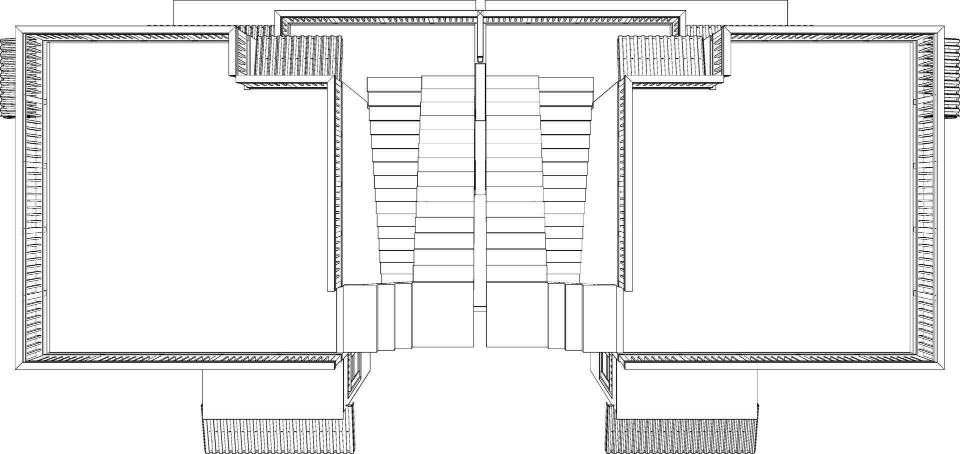 3d ilustración de residencial proyecto vector