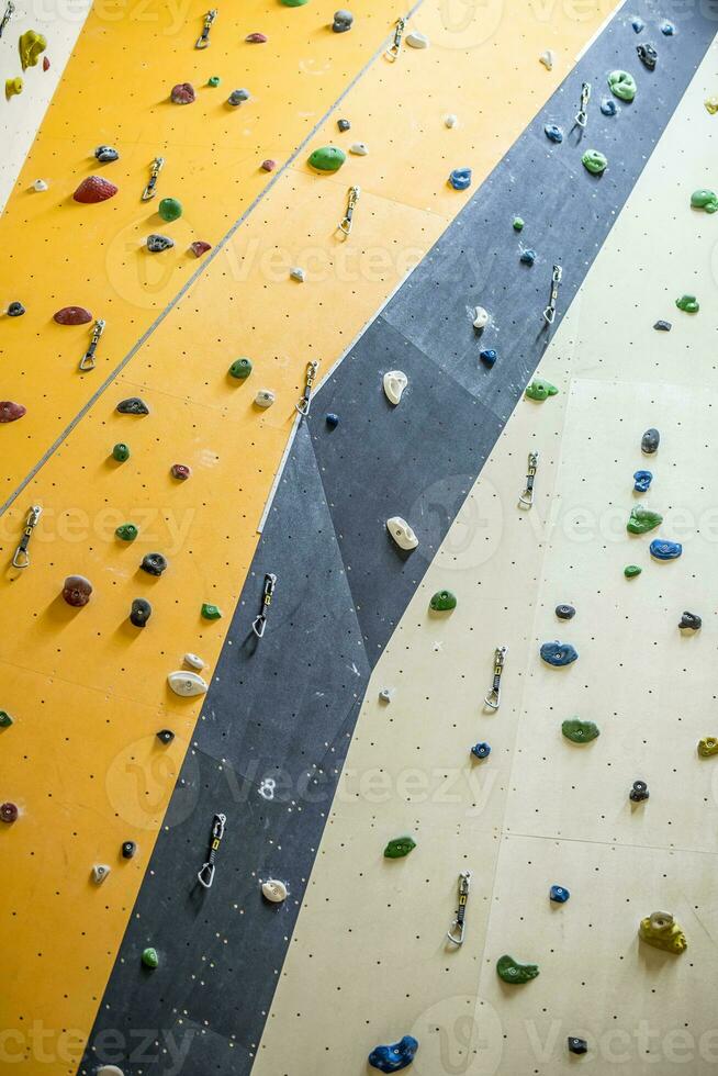 Climbing Wall. Climbing wall with colorful rocks photo