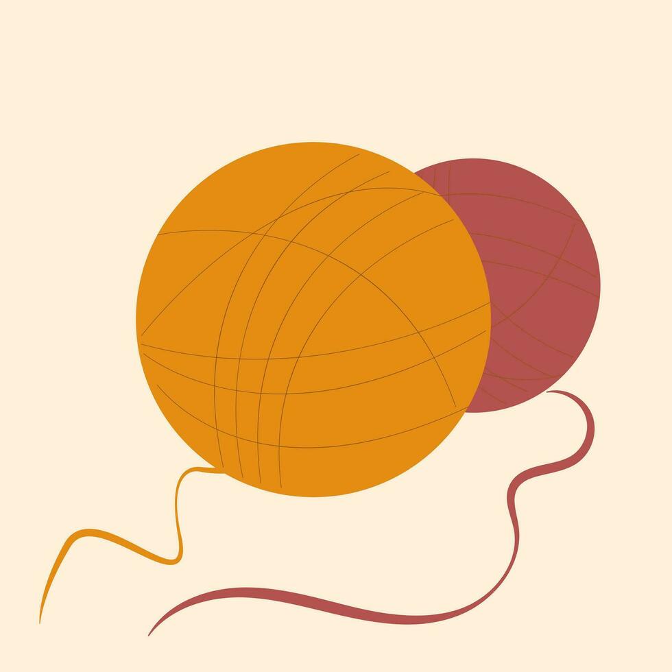 ball of yarn vector illustration. Threads for sewing