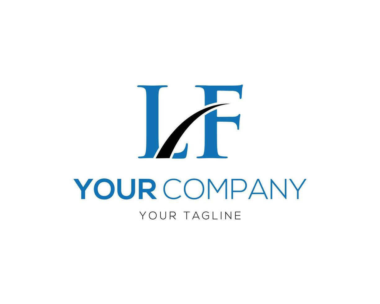 Initial letter LF logo design vector template.