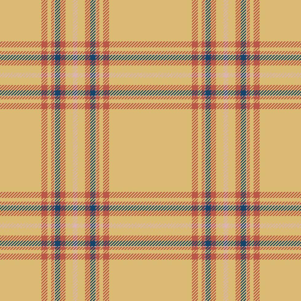 Plaid seamless pattern. Check fabric texture. Vector textile print.