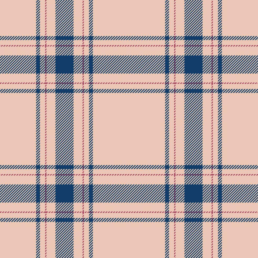 Plaid seamless pattern in pink. Check fabric texture. Vector textile print.