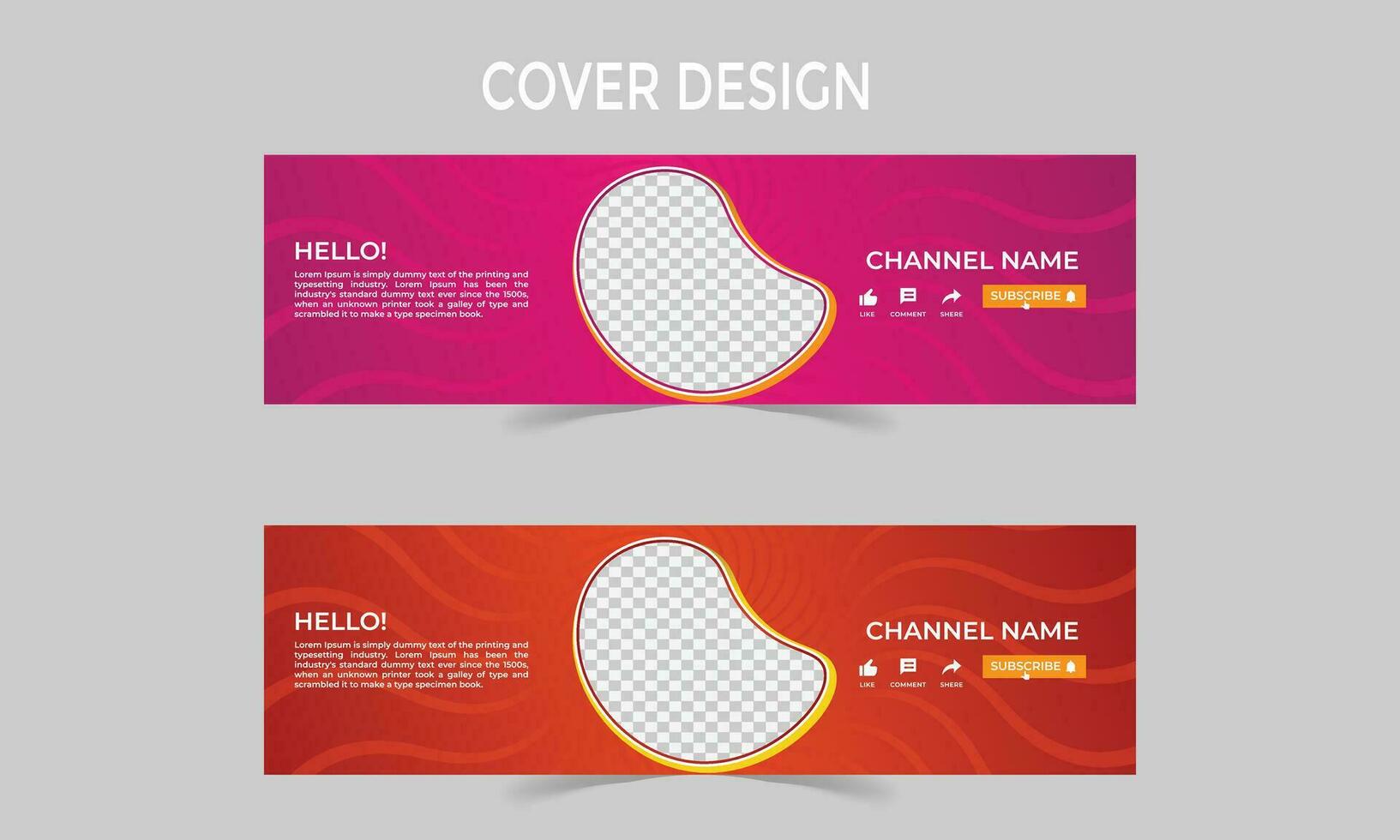 Simple clean design for channel cover. vector