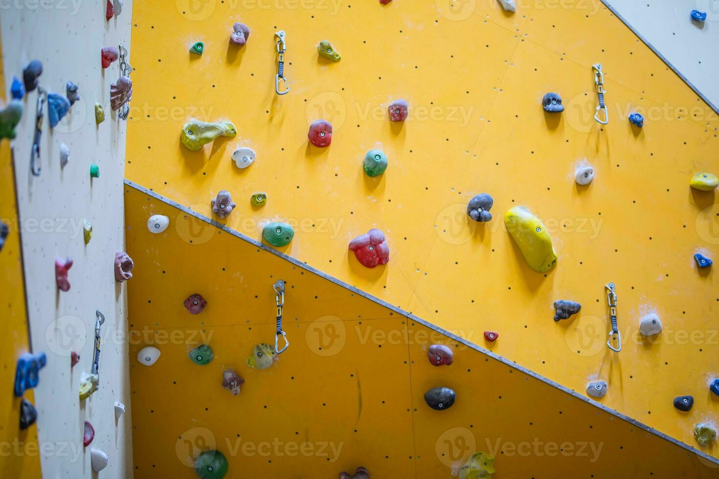 Climbing Wall. Climbing wall with colorful rocks photo