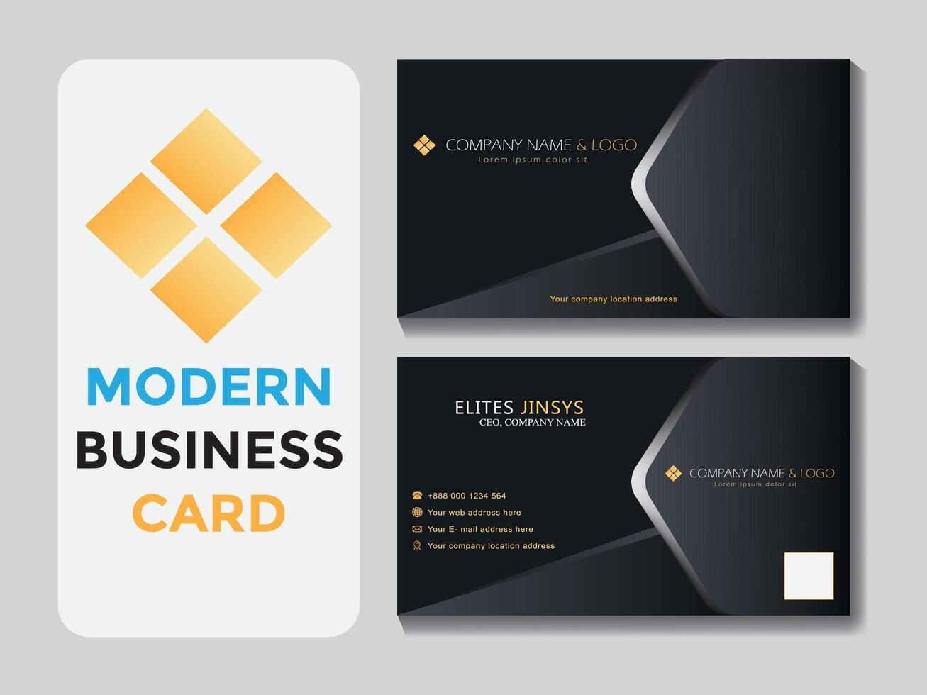 vector abstract business card template