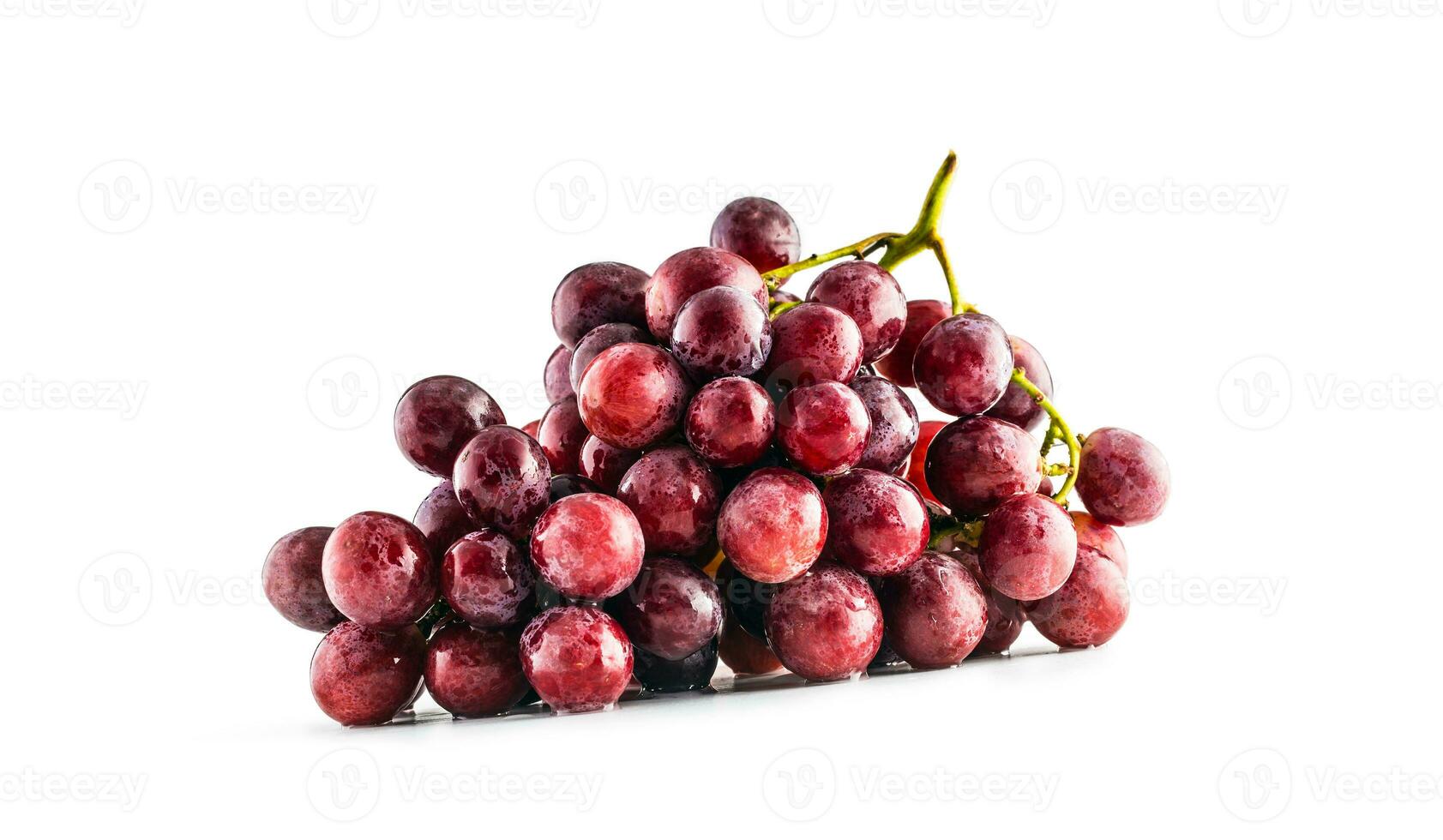 Ripe red grape on isolated white background photo