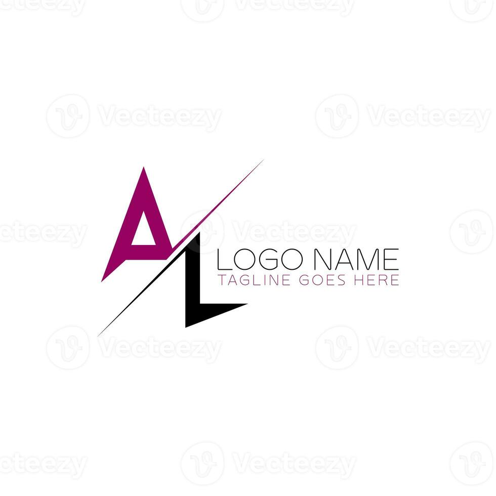 A L modern monogram logo photo