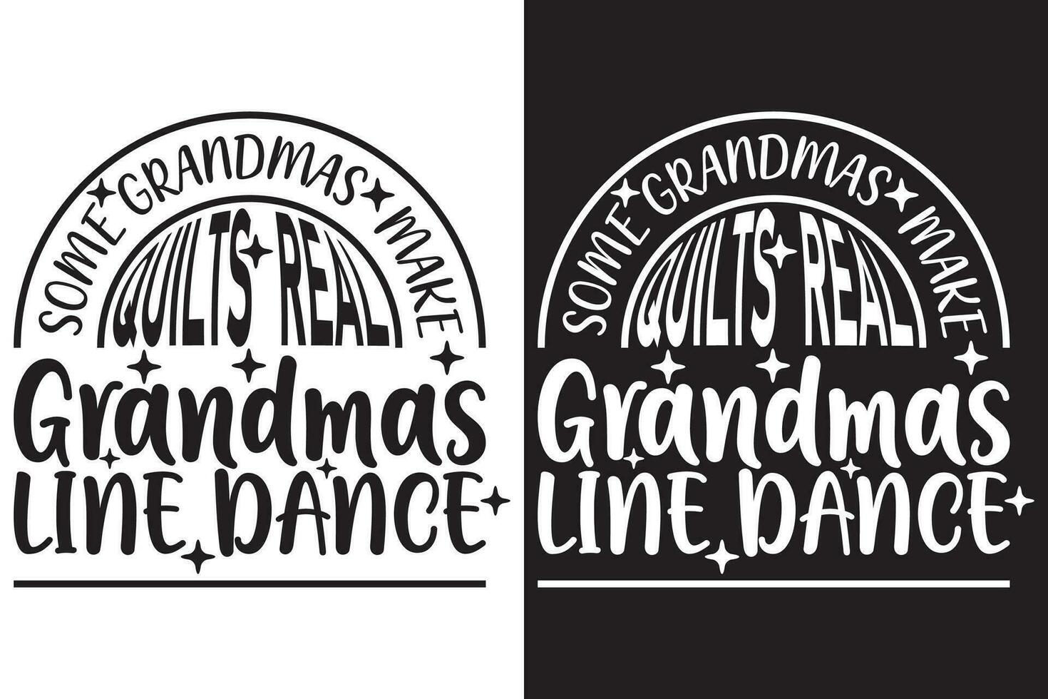 algunos abuelas hacer edredones real abuelas línea danza - bailando eps tipografía camiseta diseño vector