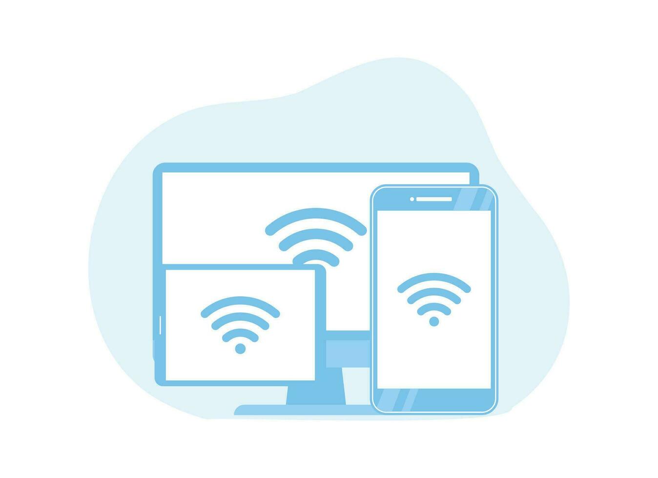 wifi network concept flat illustration vector