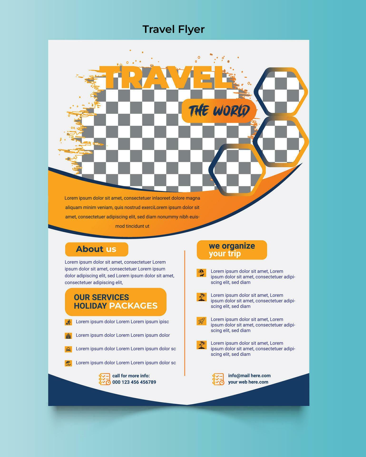 travel tour flyer template, vector travel sale flyer template, Vector