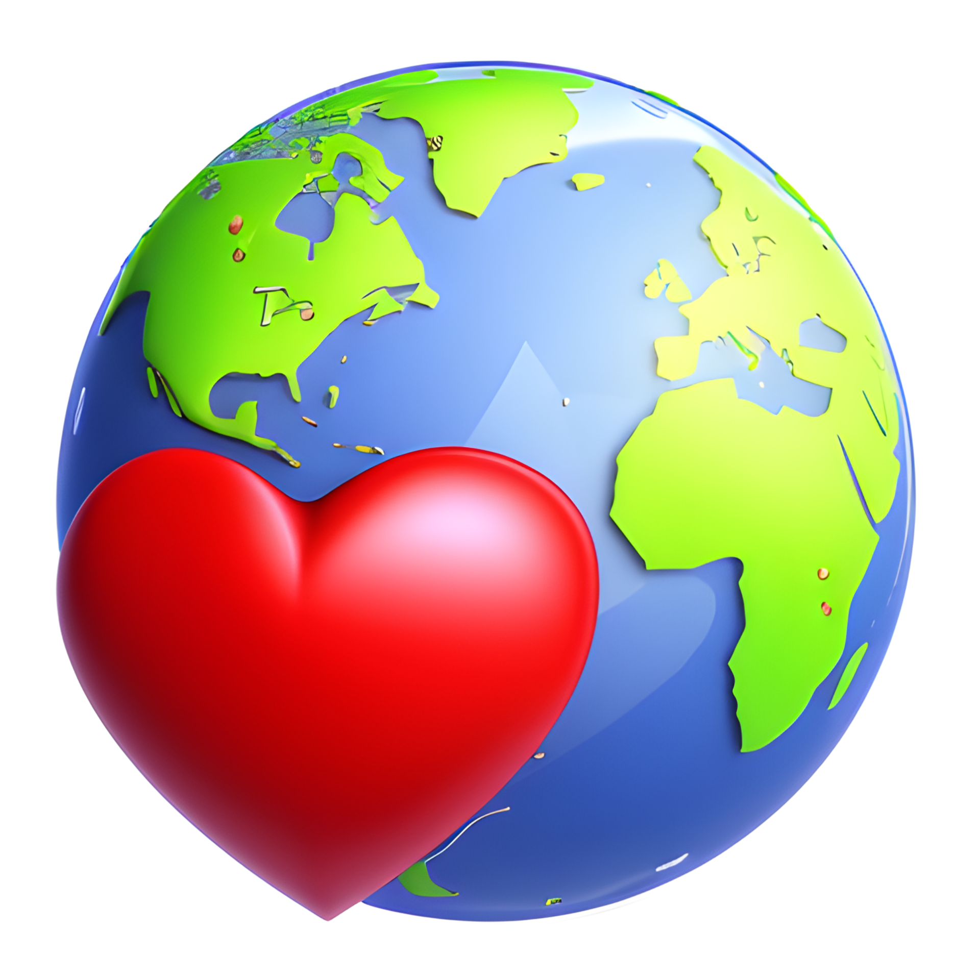 love earth, heart day ai generative 27493196 PNG
