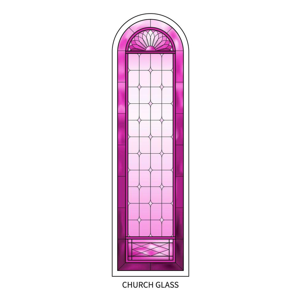 Church glass grade stained window. vector