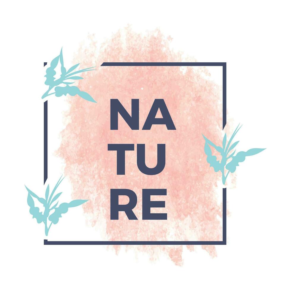 naturaleza marcos con mano dibujado hojas, diseño plantillas en línea estilo. vector botánico contorno fronteras utilizar para Boda invitaciones, saludo tarjetas, social medios de comunicación cuentos, etiqueta