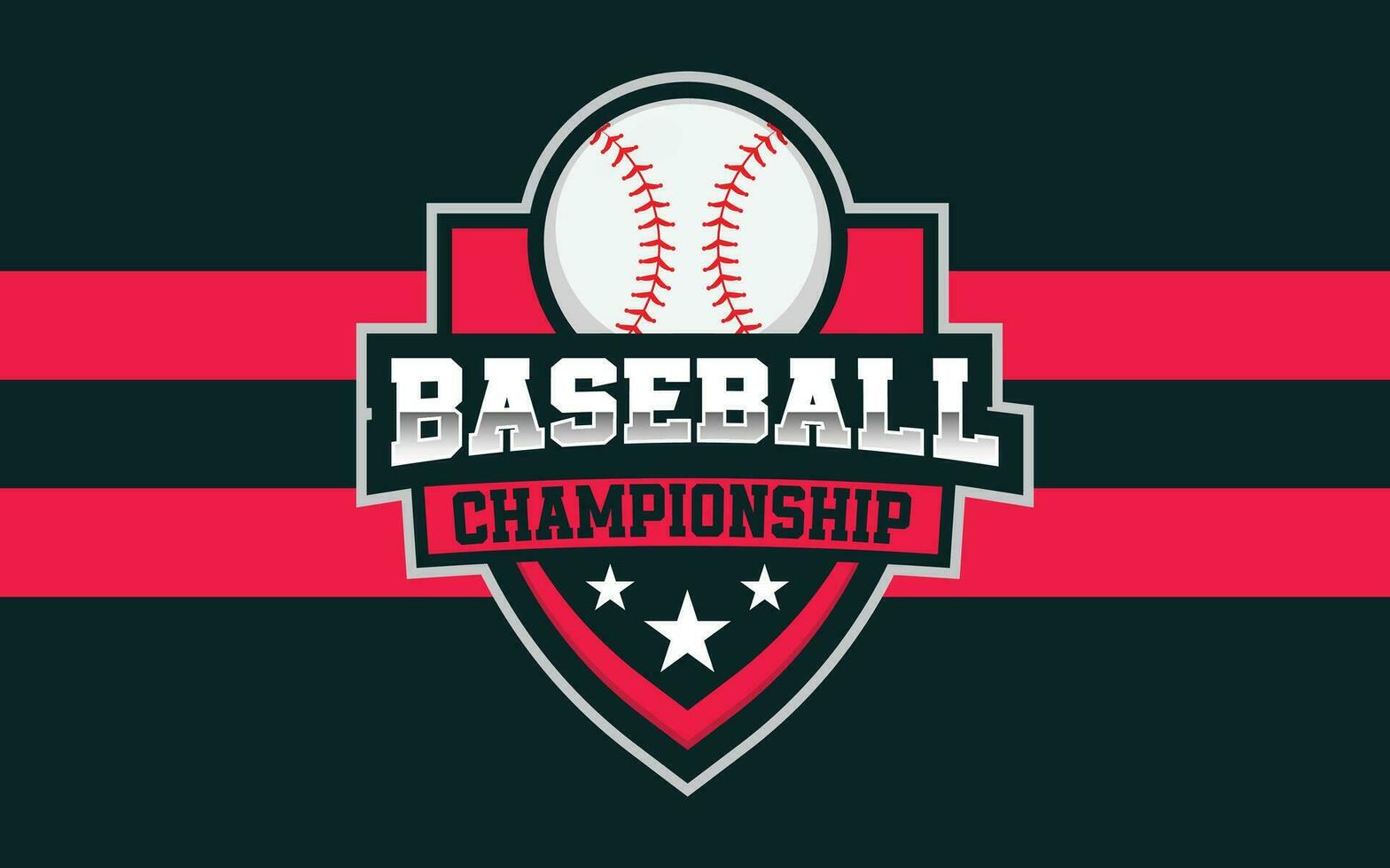 Baseball championship vector logo, Modern professional emblem for the baseball team