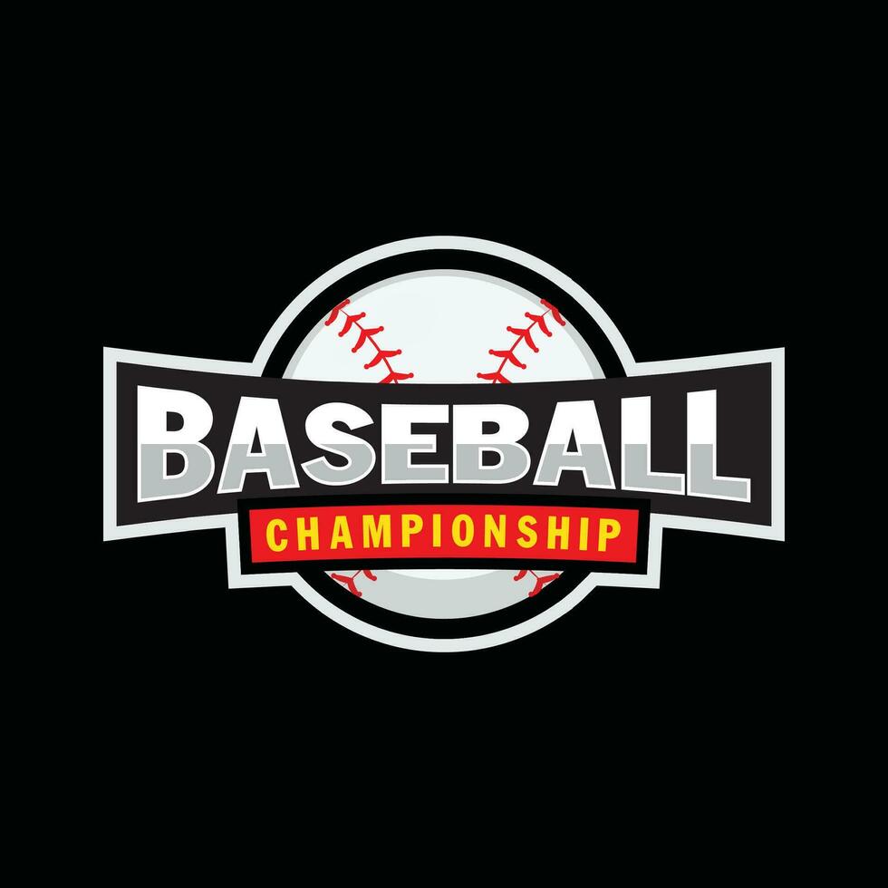 Modern professional Baseball championship emblem for baseball team vector