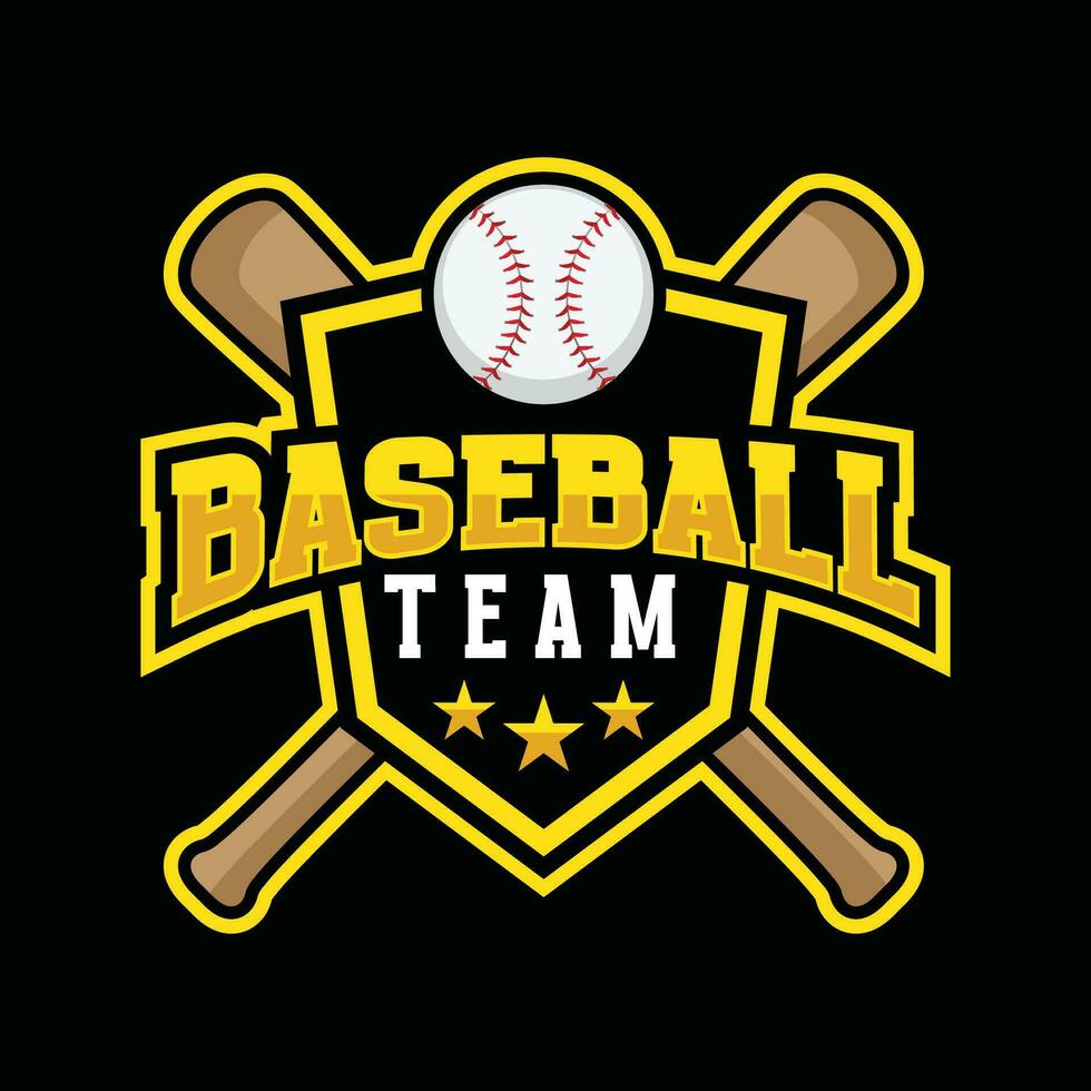 Modern professional emblem for baseball team vector