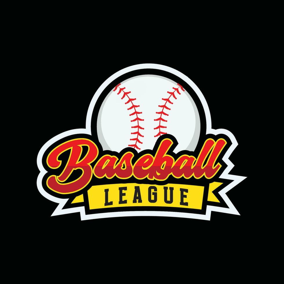 Modern professional Baseball league emblem for baseball team vector
