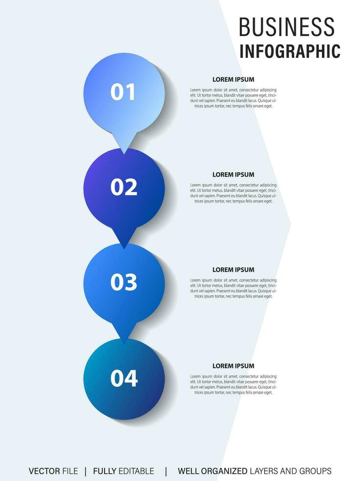 Infographics design template, business concept with 4 steps or options, can be used for workflow layout, diagram, annual report, web design.Creative banner, label vector. vector