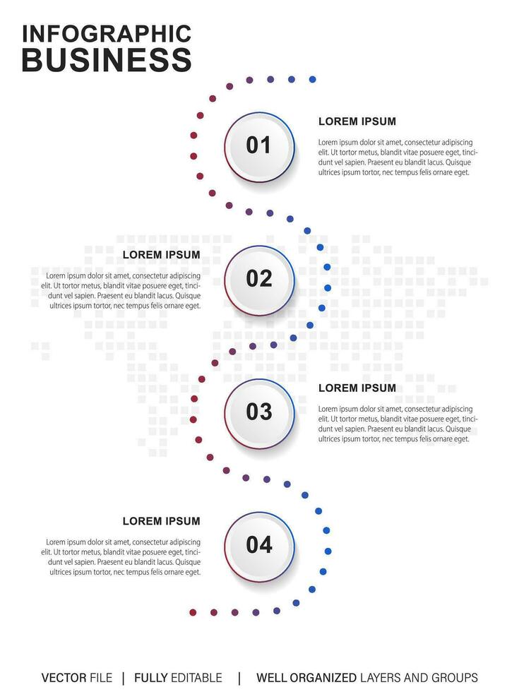 Infographics design template, business concept with 4 steps or options, can be used for workflow layout, diagram, annual report, web design.Creative banner, label vector. vector