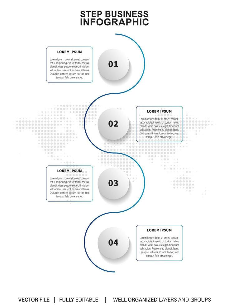 Steps business data visualization timeline process infographic template design with icons vector