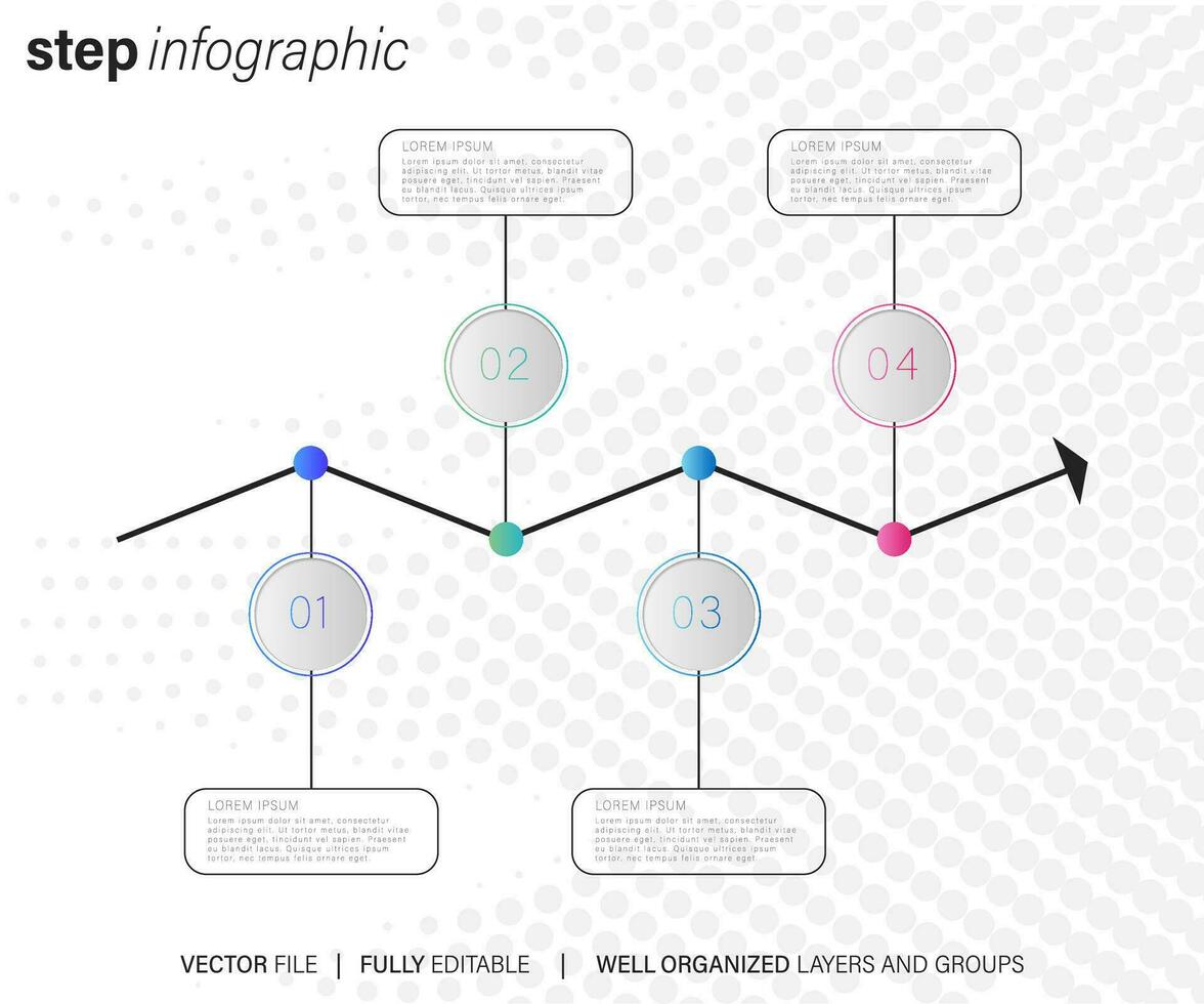 plantilla de diseño infográfico con lugar para sus datos. ilustración vectorial vector