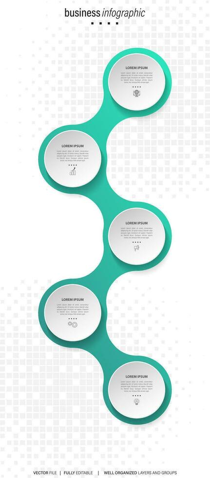 Creative concept for infographic with 4 steps, options, parts or processes. Business data visualization. vector