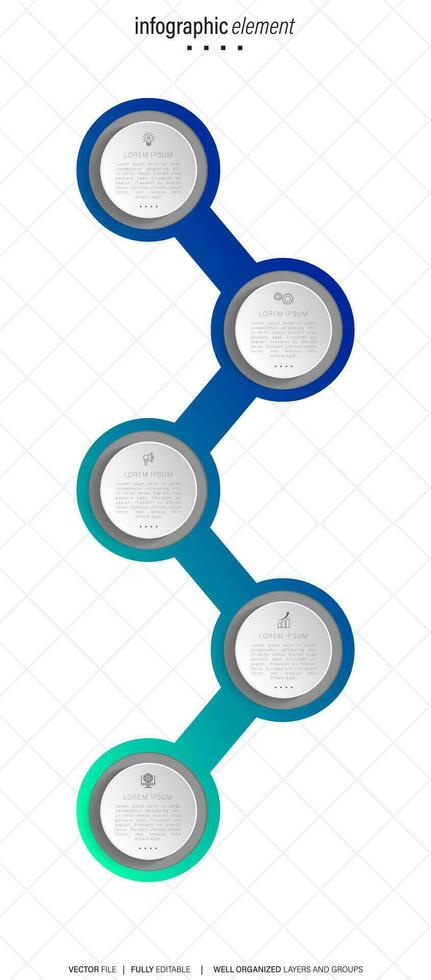 Thin line process business infographic with square template. Vector illustration. Process timeline with 4 options, steps or sections.