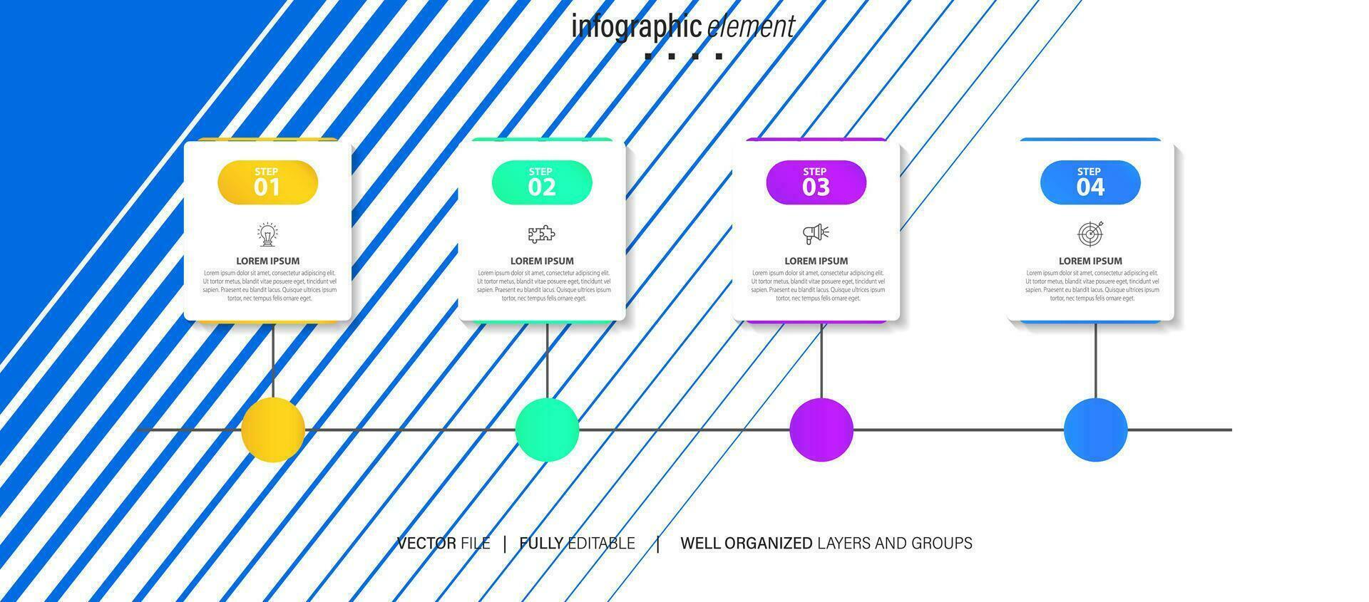 plantilla de diseño infográfico con lugar para sus datos. ilustración vectorial vector