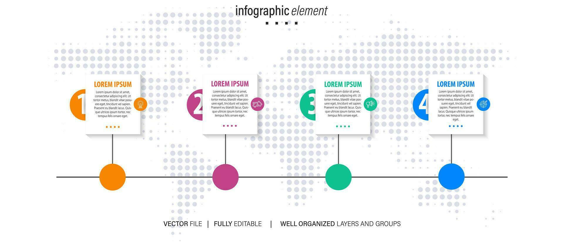 plantilla de diseño infográfico con lugar para sus datos. ilustración vectorial vector