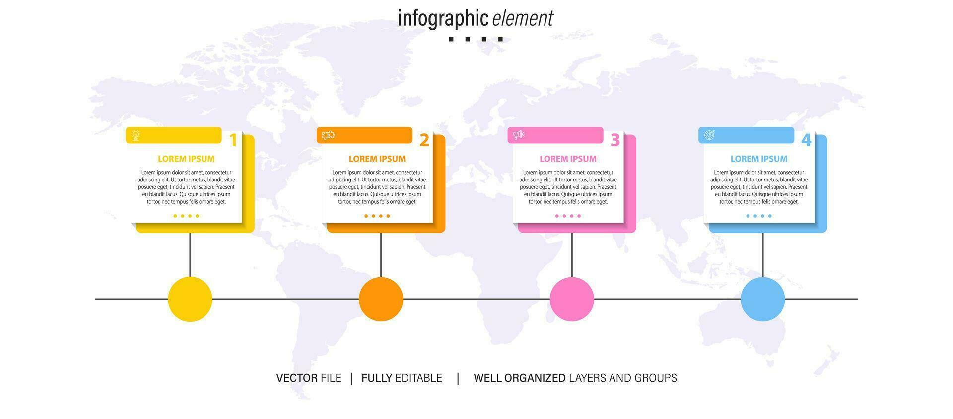 plantilla de diseño infográfico con lugar para sus datos. ilustración vectorial vector