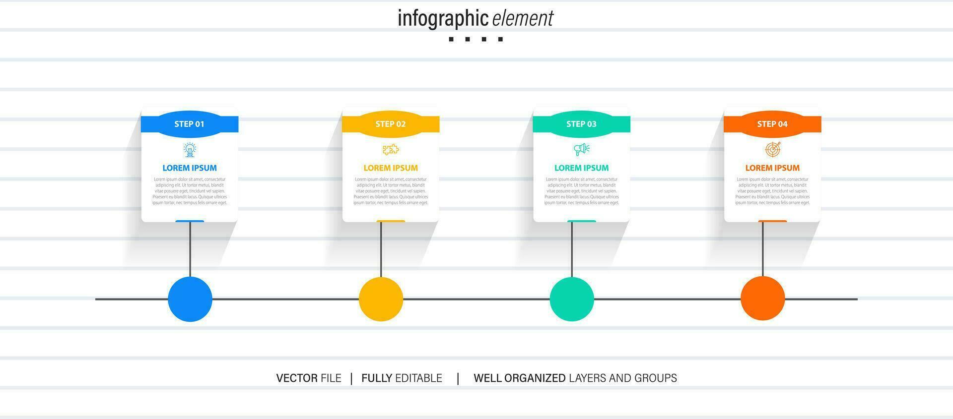 plantilla de diseño infográfico con lugar para sus datos. ilustración vectorial vector