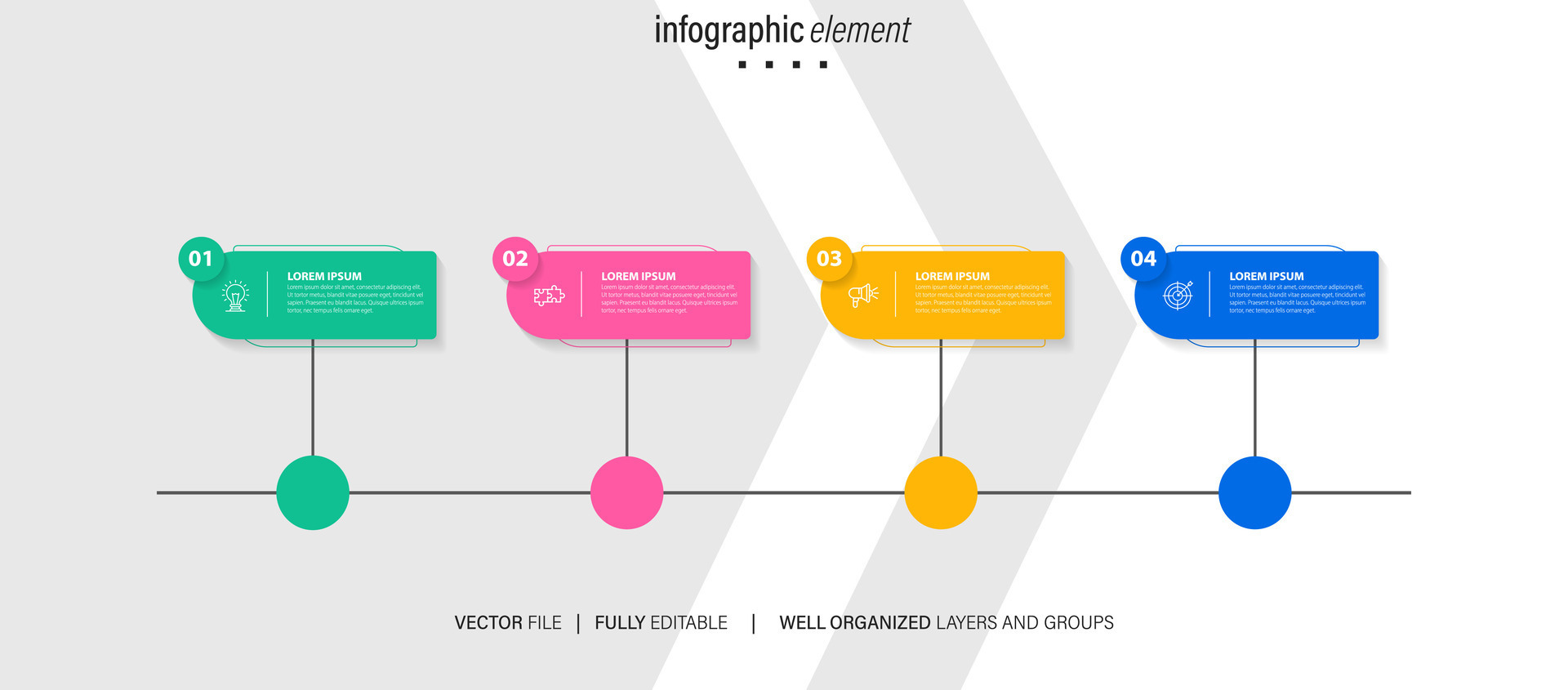 Business data visualization. Process chart. Abstract elements of graph ...