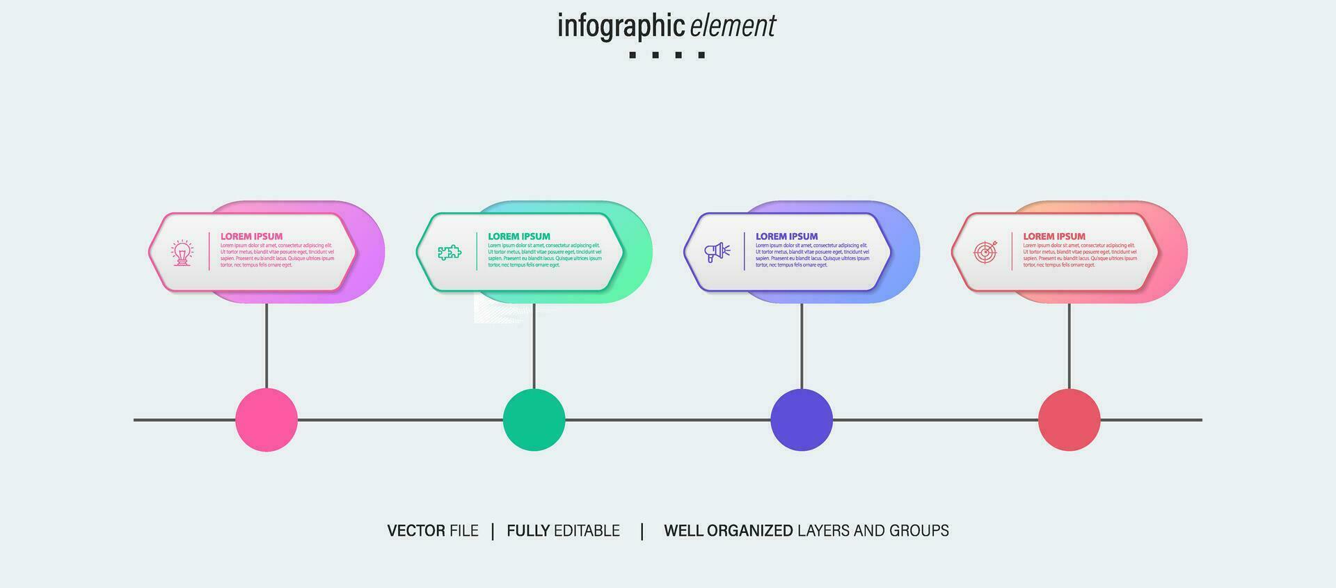 Business data visualization. Process chart. Abstract elements of graph, diagram with steps, options, parts or processes. Vector business template for presentation. Creative concept for infographic.