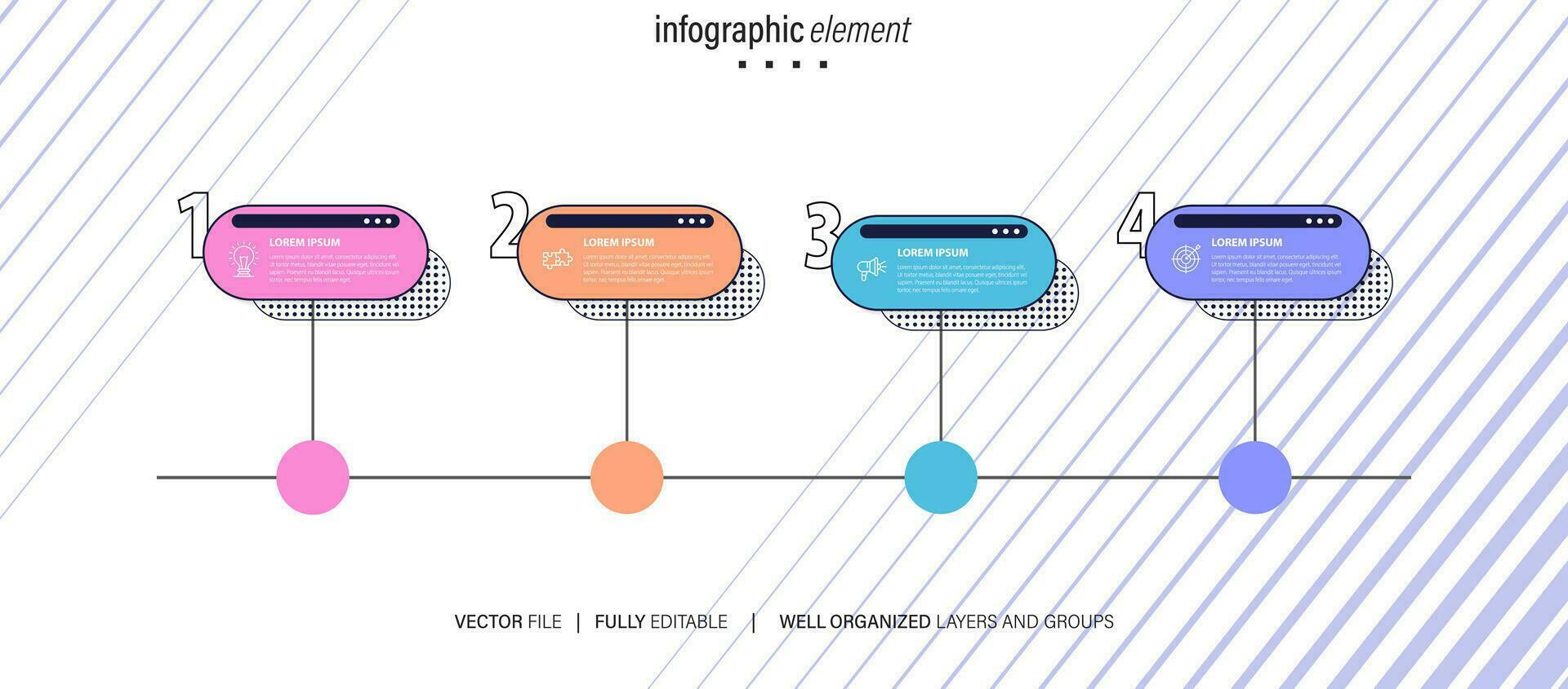 infografía empresarial con vector de diseño de papel de nota.