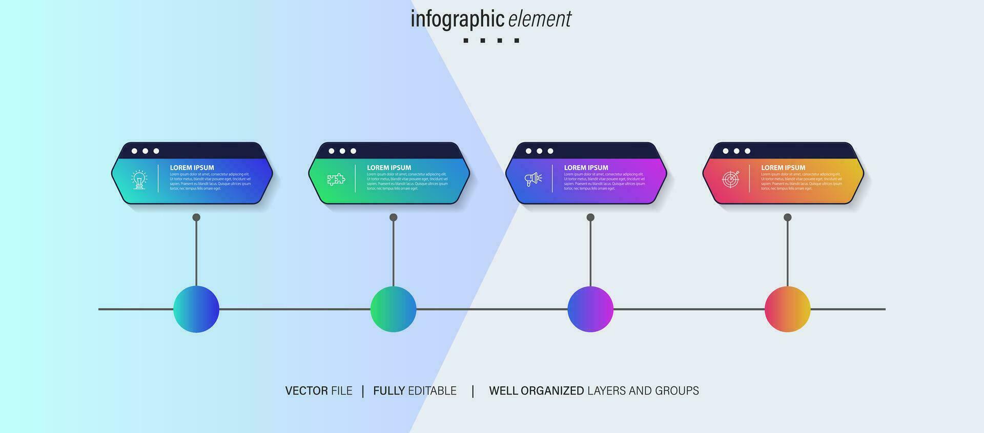 Vector Infographic report template