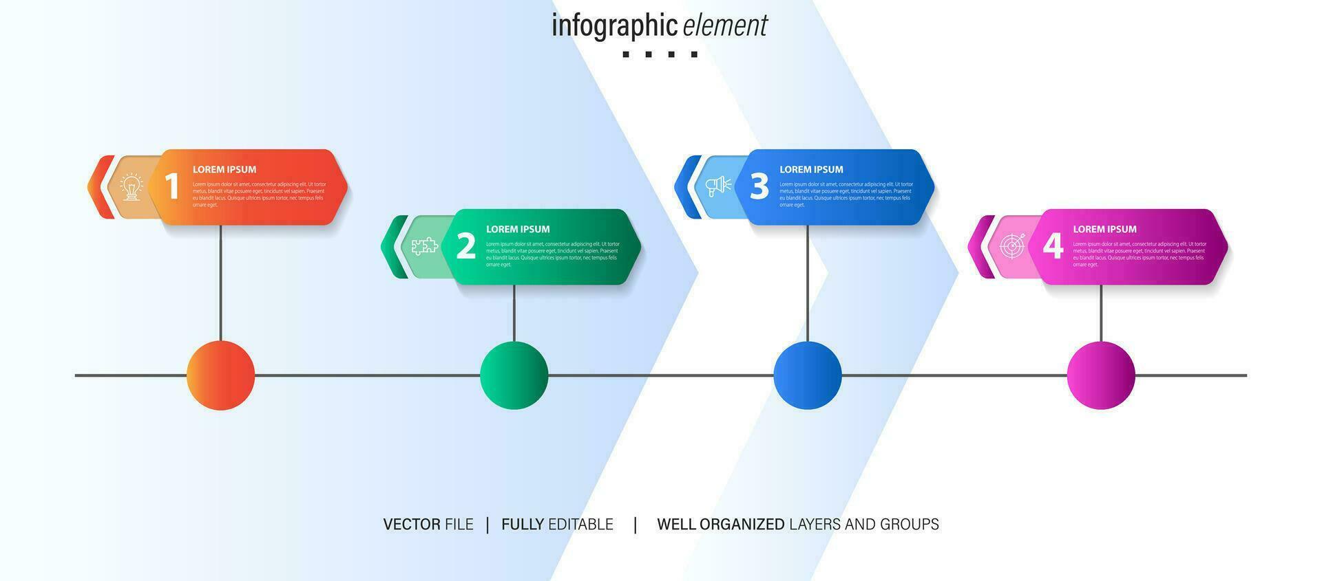 Vector Infographic report template