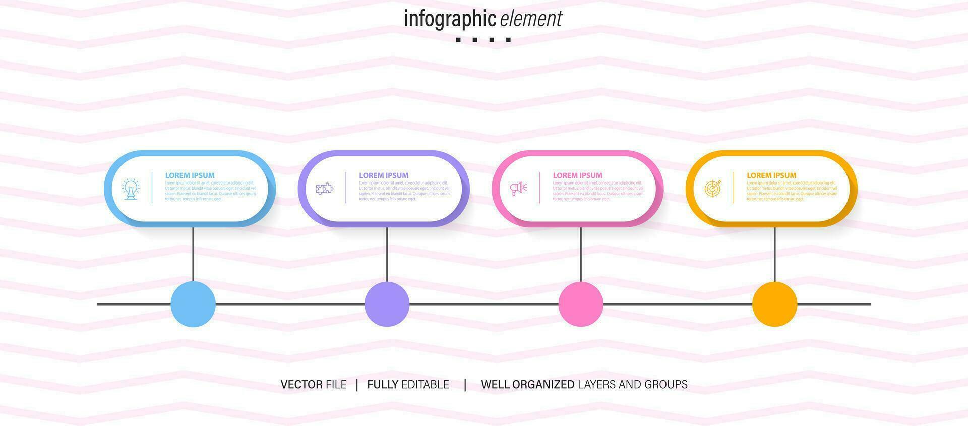 moderno 3d infografía modelo con 4 4 pasos. negocio circulo modelo con opciones para folleto, diagrama, flujo de trabajo, línea de tiempo, web diseño. vector eps 10