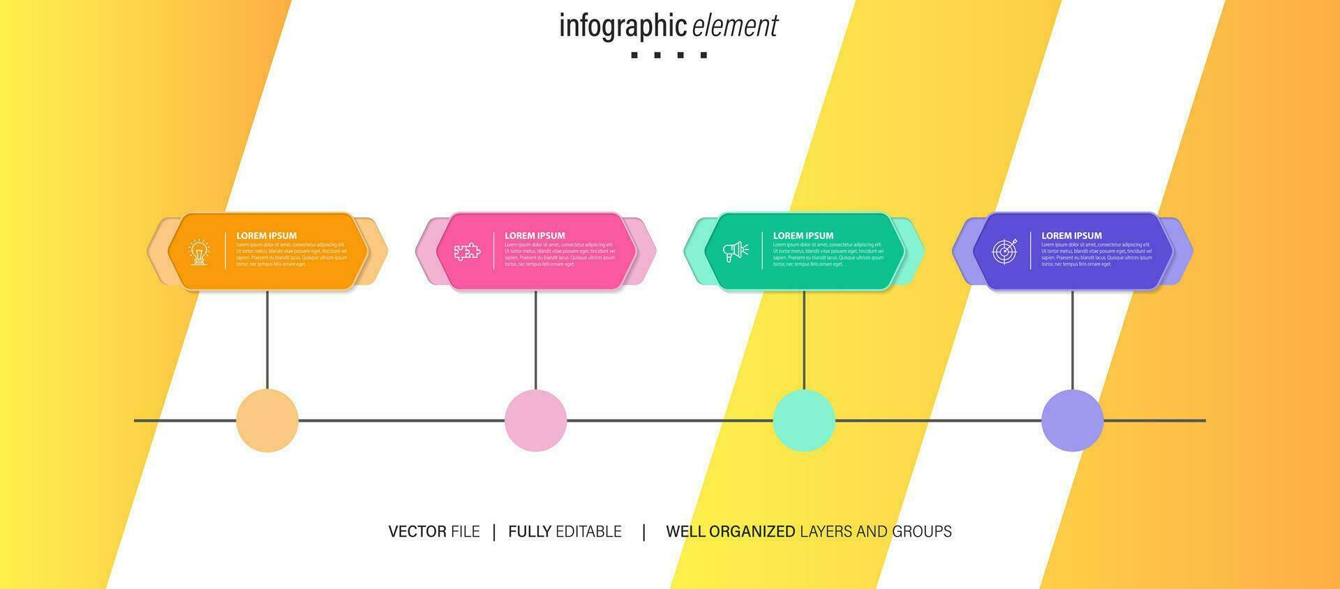 Vector Infographic report template