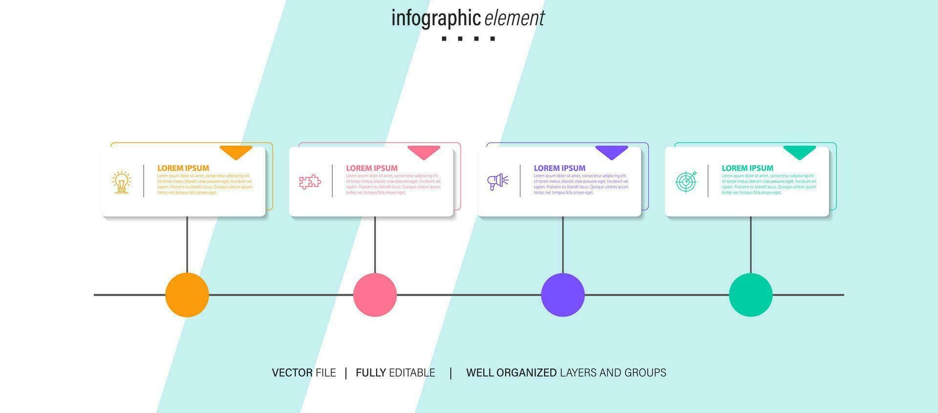 Best infographic templates. Presentation slides set. Circle diagrams, timelines, light bulb, puzzle brain head, brush stroke banners. Medicine, education, ecology, business infographics. vector